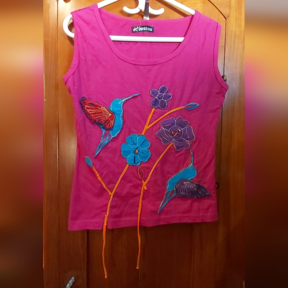 Leopards & Roses hummingbird top - Picture 9 of 9